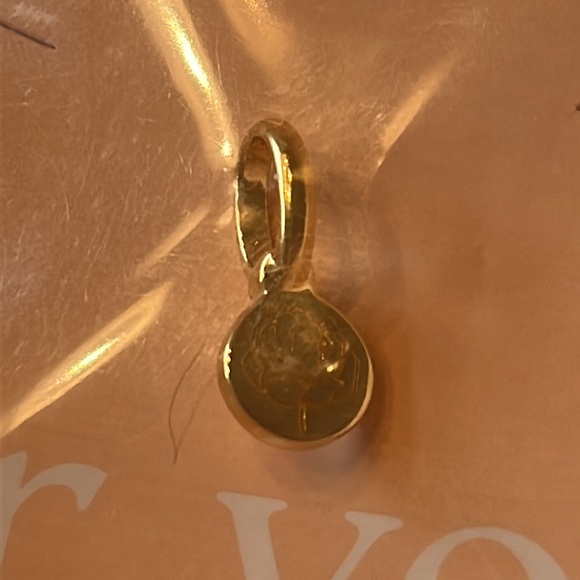 Rellery Miniature Mini Flower Charm Rose/June 18k Gold Over Sterling Silver NWT - Picture 2 of 4